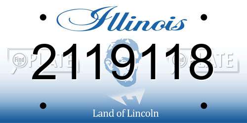 2119118 Illinois License Plate