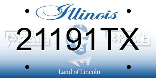 21191TX Illinois License Plate
