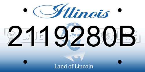 2119280B Illinois License Plate