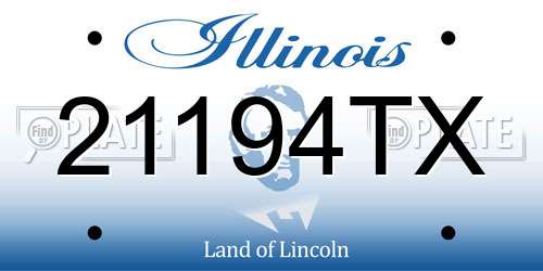 21194TX Illinois License Plate