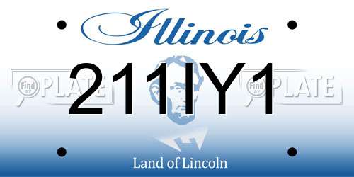 211IY1 Illinois License Plate