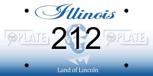 212 Illinois License Plate