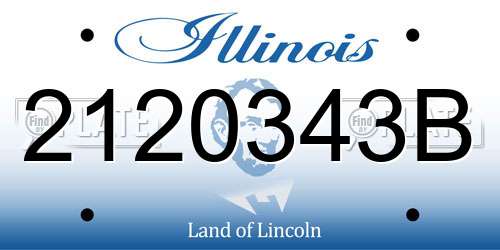 2120343B Illinois License Plate