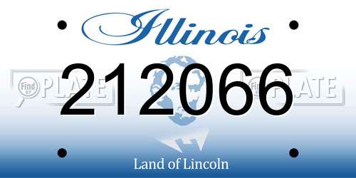 212066 Illinois License Plate