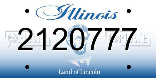 2120777 Illinois License Plate