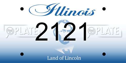 2121 Illinois License Plate