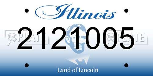 2121005 Illinois License Plate