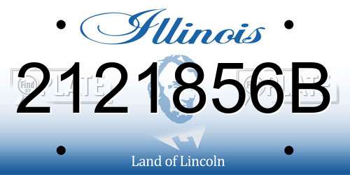 2121856B Illinois License Plate