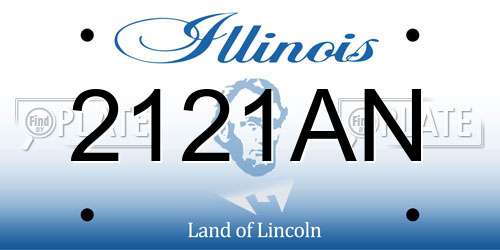 2121AN Illinois License Plate
