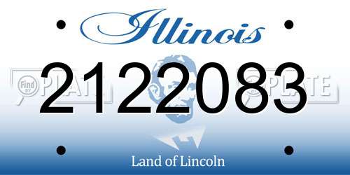 2122083 Illinois License Plate