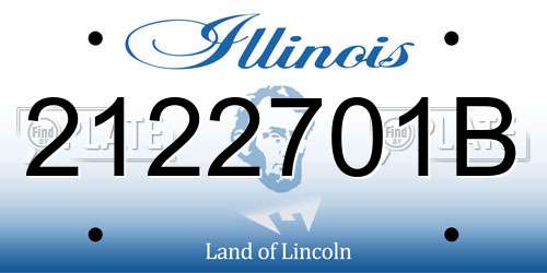 2122701B Illinois License Plate