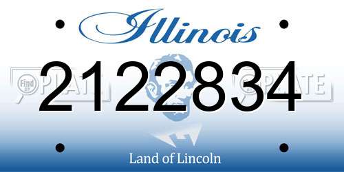 2122834 Illinois License Plate