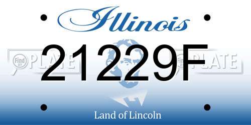 21229F Illinois License Plate