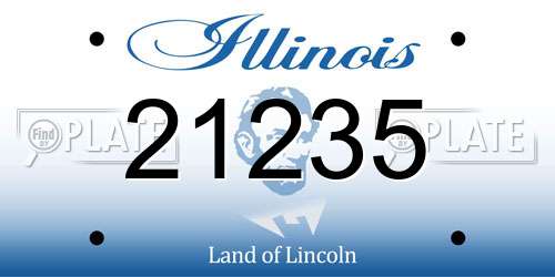 21235 Illinois License Plate