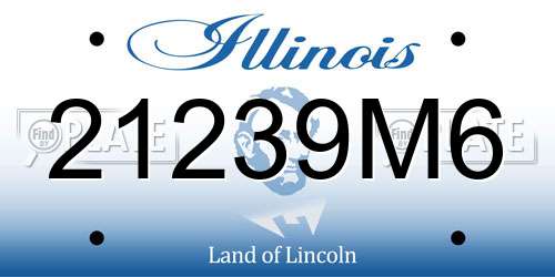 21239M6 Illinois License Plate