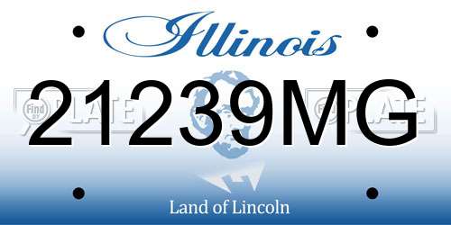 21239MG Illinois License Plate