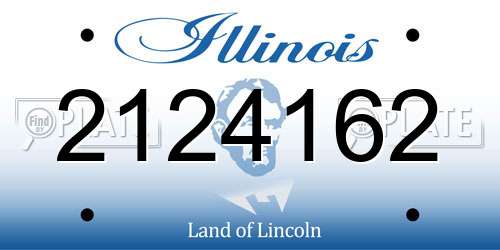 2124162 Illinois License Plate