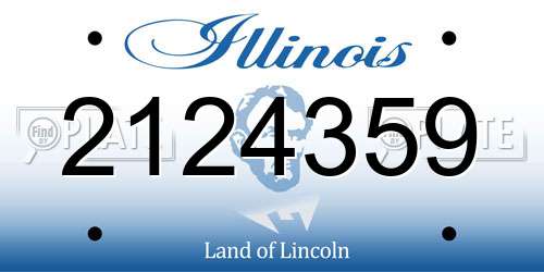 2124359 Illinois License Plate