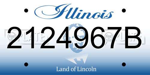 2124967B Illinois License Plate