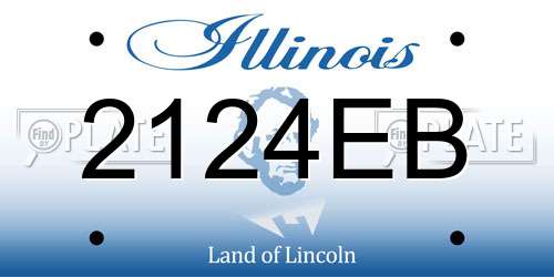 2124EB Illinois License Plate