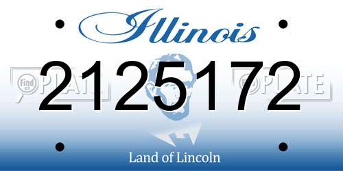 2125172 Illinois License Plate