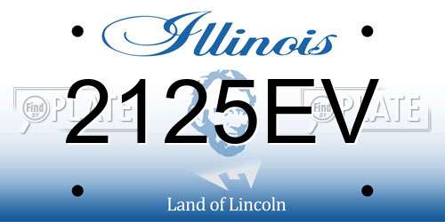 2125EV Illinois License Plate