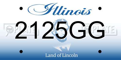 2125GG Illinois License Plate