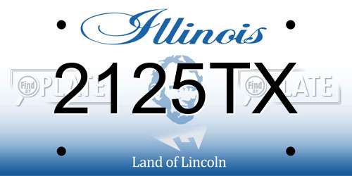 2125TX Illinois License Plate