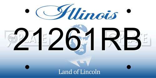 21261RB Illinois License Plate
