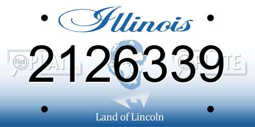 2126339 Illinois License Plate