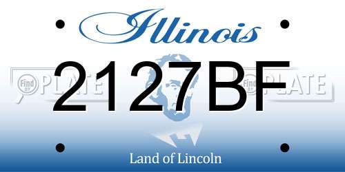 2127BF Illinois License Plate