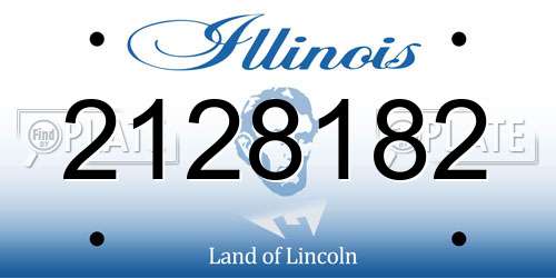 2128182 Illinois License Plate