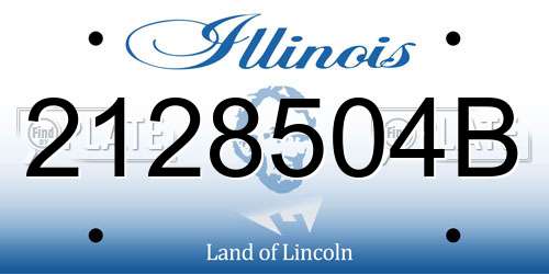 2128504B Illinois License Plate