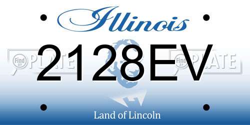 2128EV Illinois License Plate