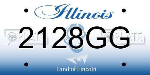 2128GG Illinois License Plate