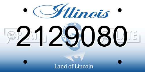 2129080 Illinois License Plate