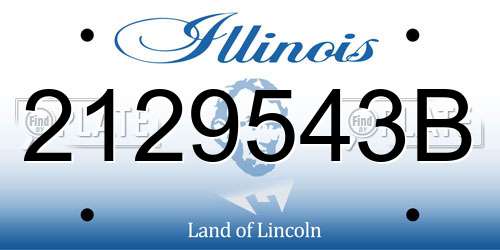 2129543B Illinois License Plate