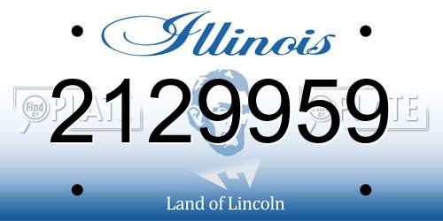 2129959 Illinois License Plate