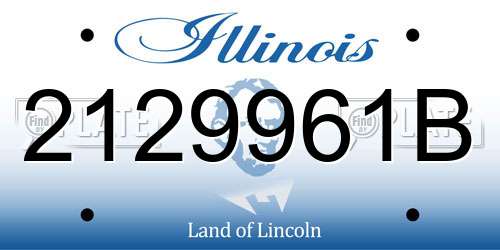 2129961B Illinois License Plate