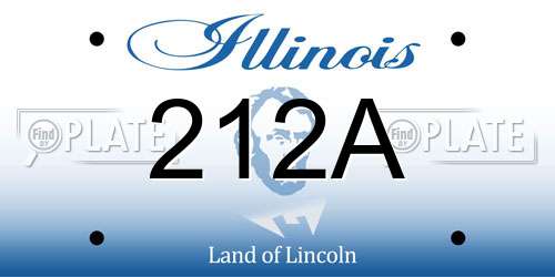 212A Illinois License Plate