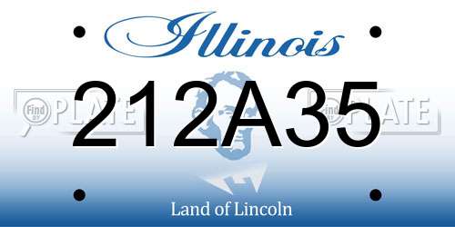 212A35 Illinois License Plate