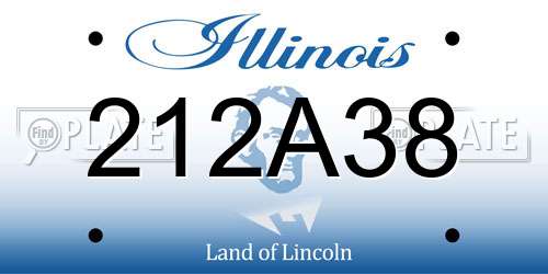 212A38 Illinois License Plate