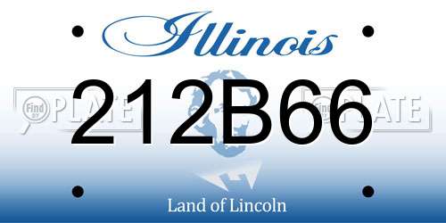 212B66 Illinois License Plate