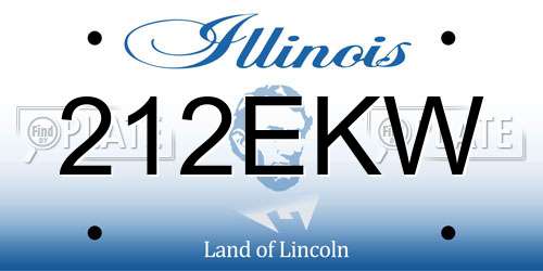212EKW Illinois License Plate