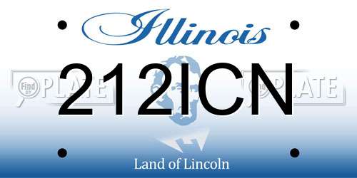 212ICN Illinois License Plate