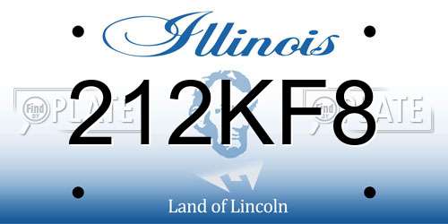 212KF8 Illinois License Plate