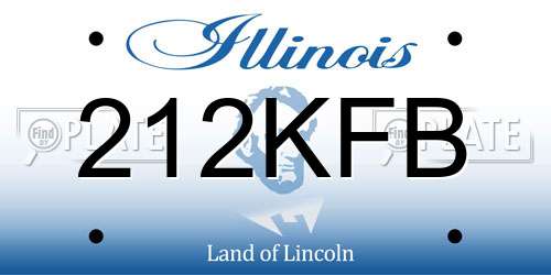 212KFB Illinois License Plate