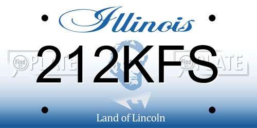 212KFS Illinois License Plate