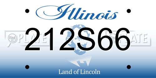 212S66 Illinois License Plate