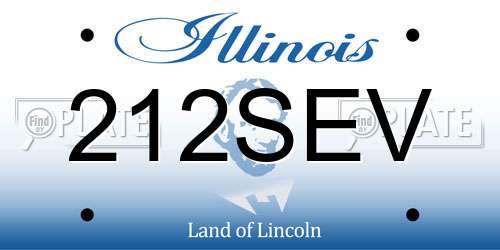 212SEV Illinois License Plate